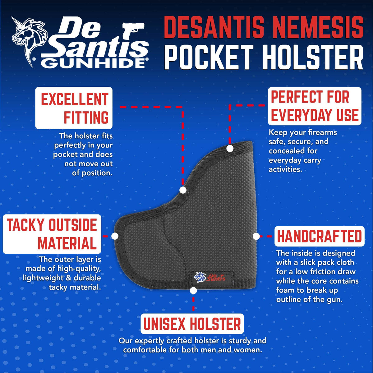 DeSantis Gunhide - Nemesis Pocket Holster for SIG P365 - Black