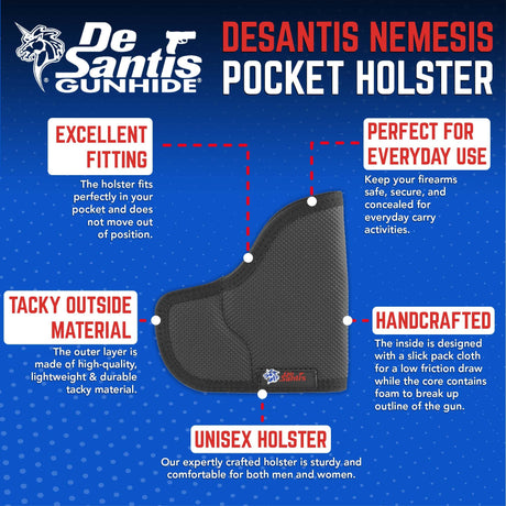 DeSantis Gunhide - Nemesis Pocket Holster for SIG P365 - Black