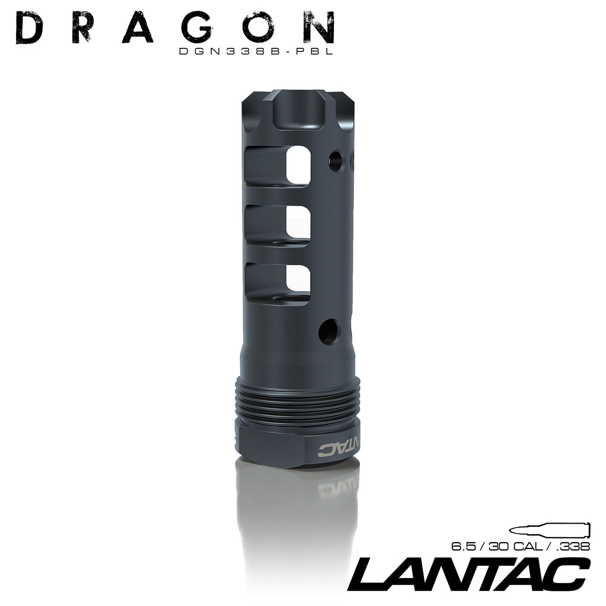 LanTac - Dragon Muzzle Brake 30CAL Plan B 5/8x24 - Black