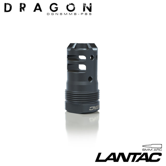 LanTac - Dragon 6MM Muzzle Brake, Plan B Compatible, Black