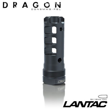 LanTac - Dragon 9MM Muzzle Brake 1/2x28 - Black