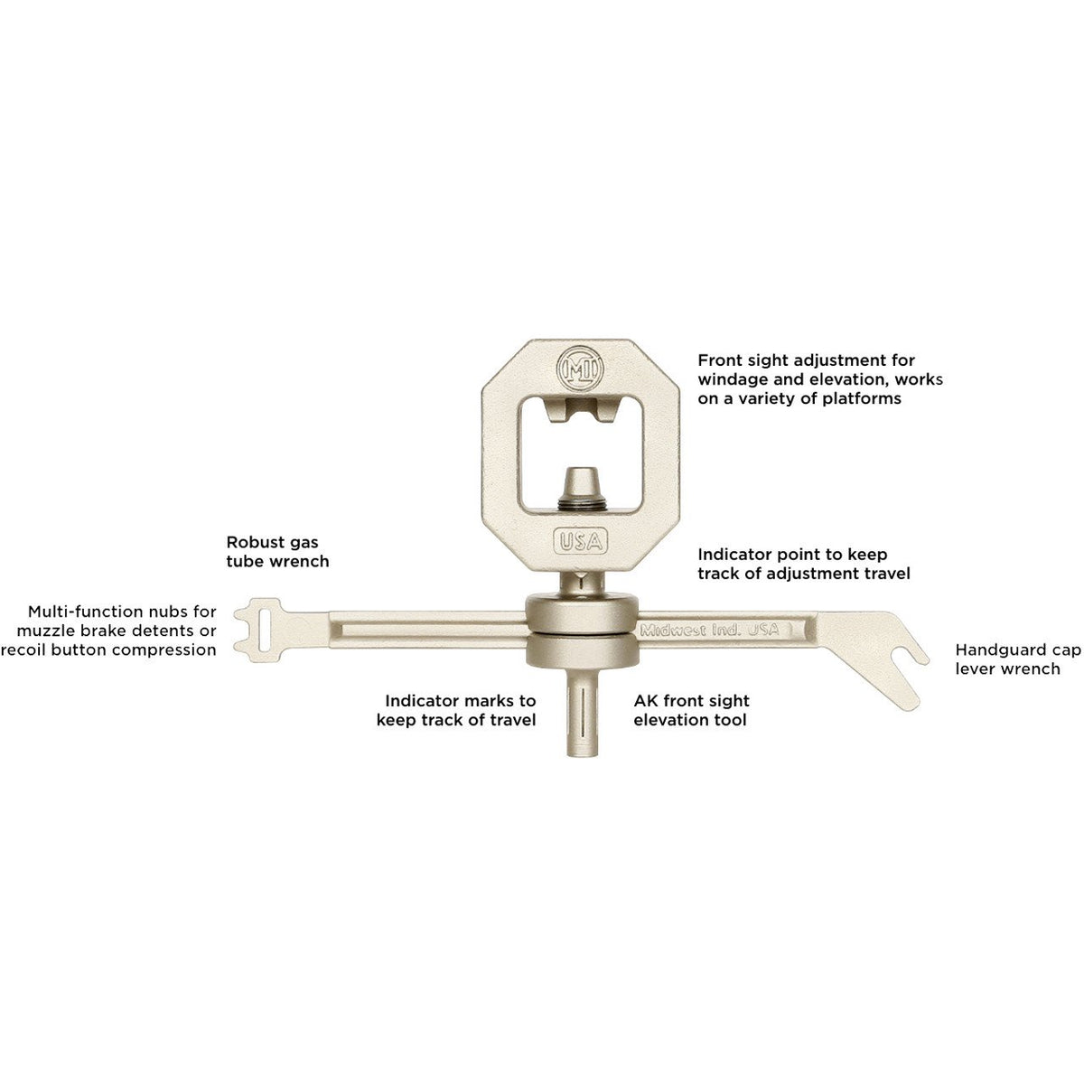 Midwest Industries - AK Multi Tool, Nickel Plated Finish