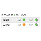 Hi-Viz - LightWave H3 Night Sights for CZ75/85/P-01