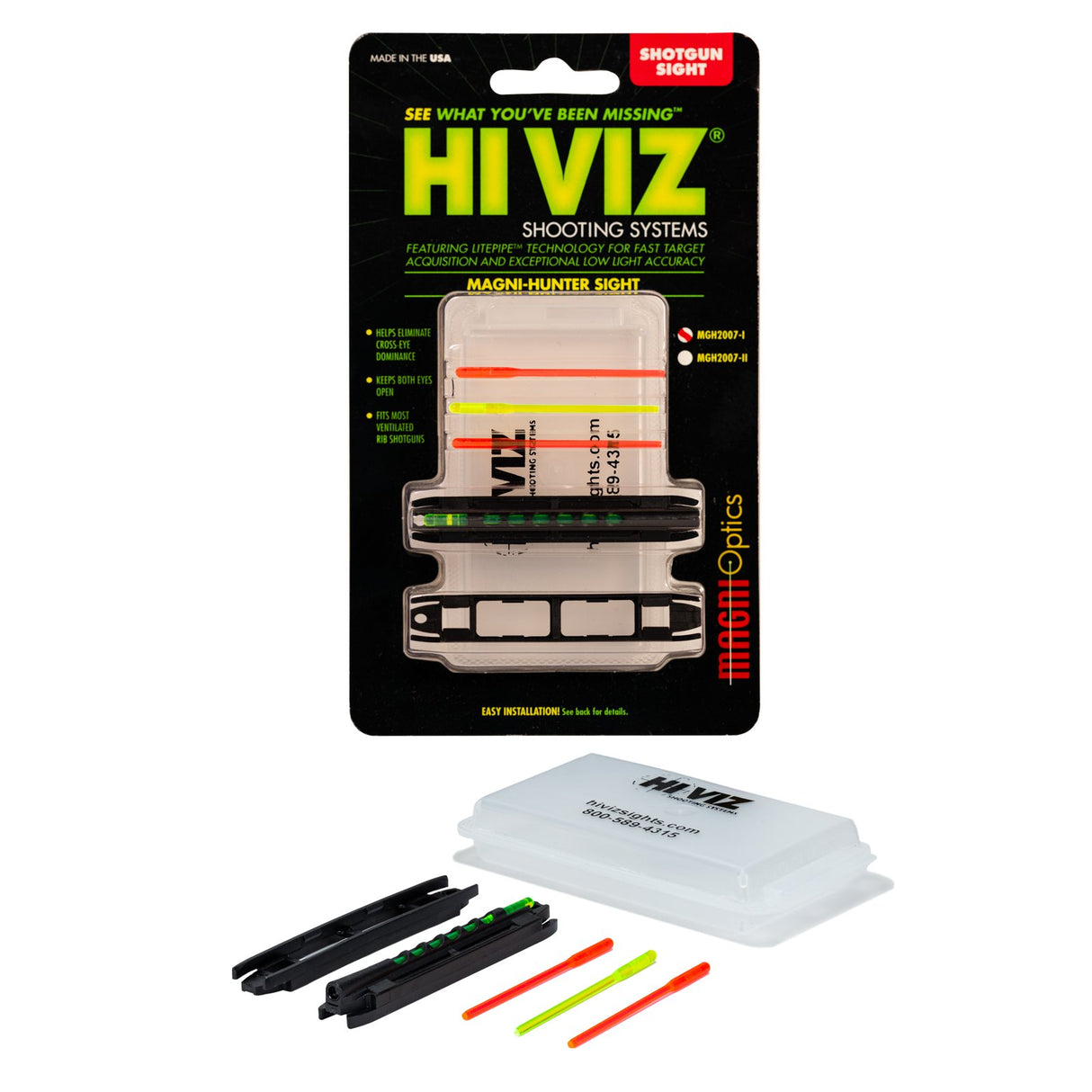 Hi-Viz - Magni-Hunter Magnetic Shotgun Sight with LitePipes