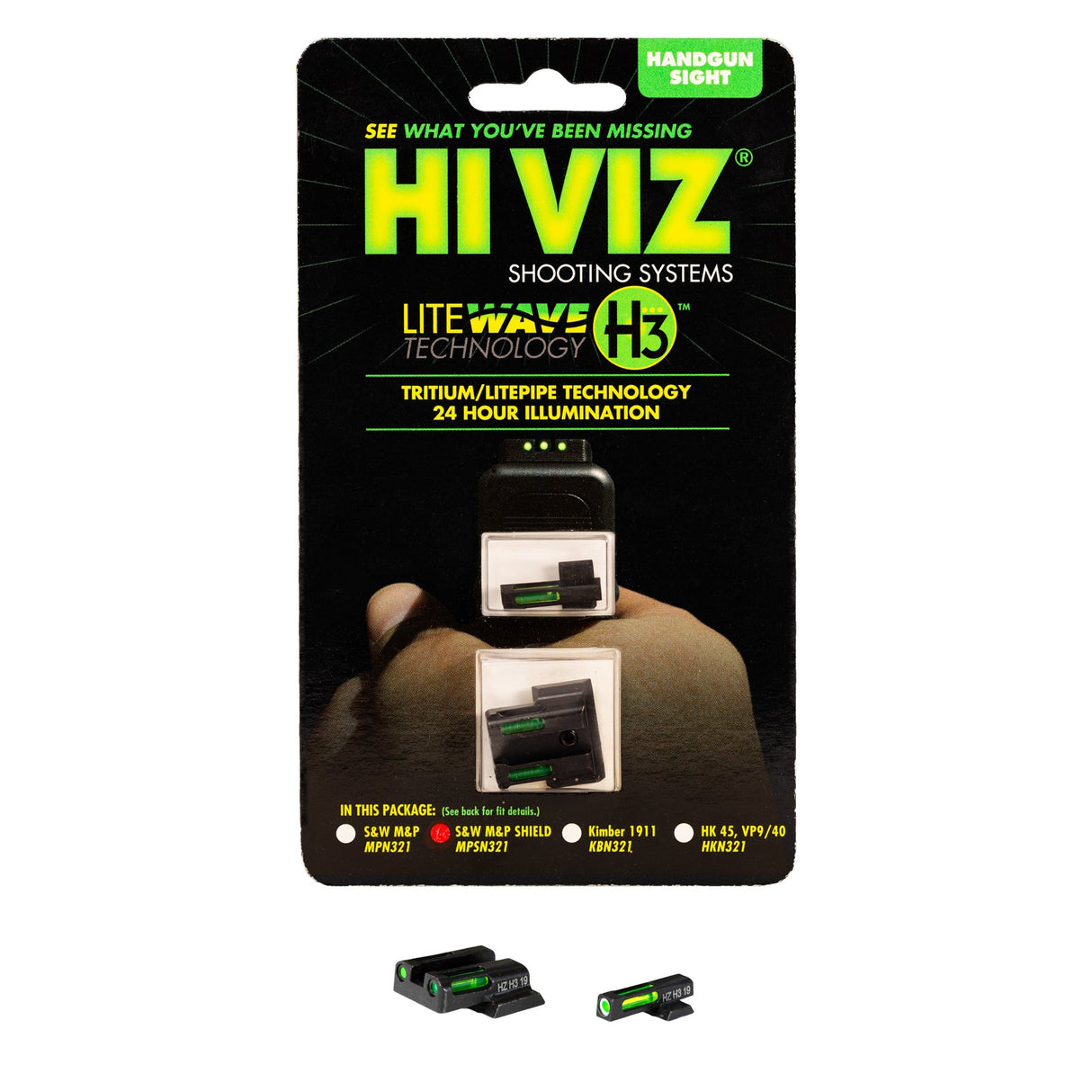 Hi-Viz - LiteWave H3 Night Sights for M&P Shield