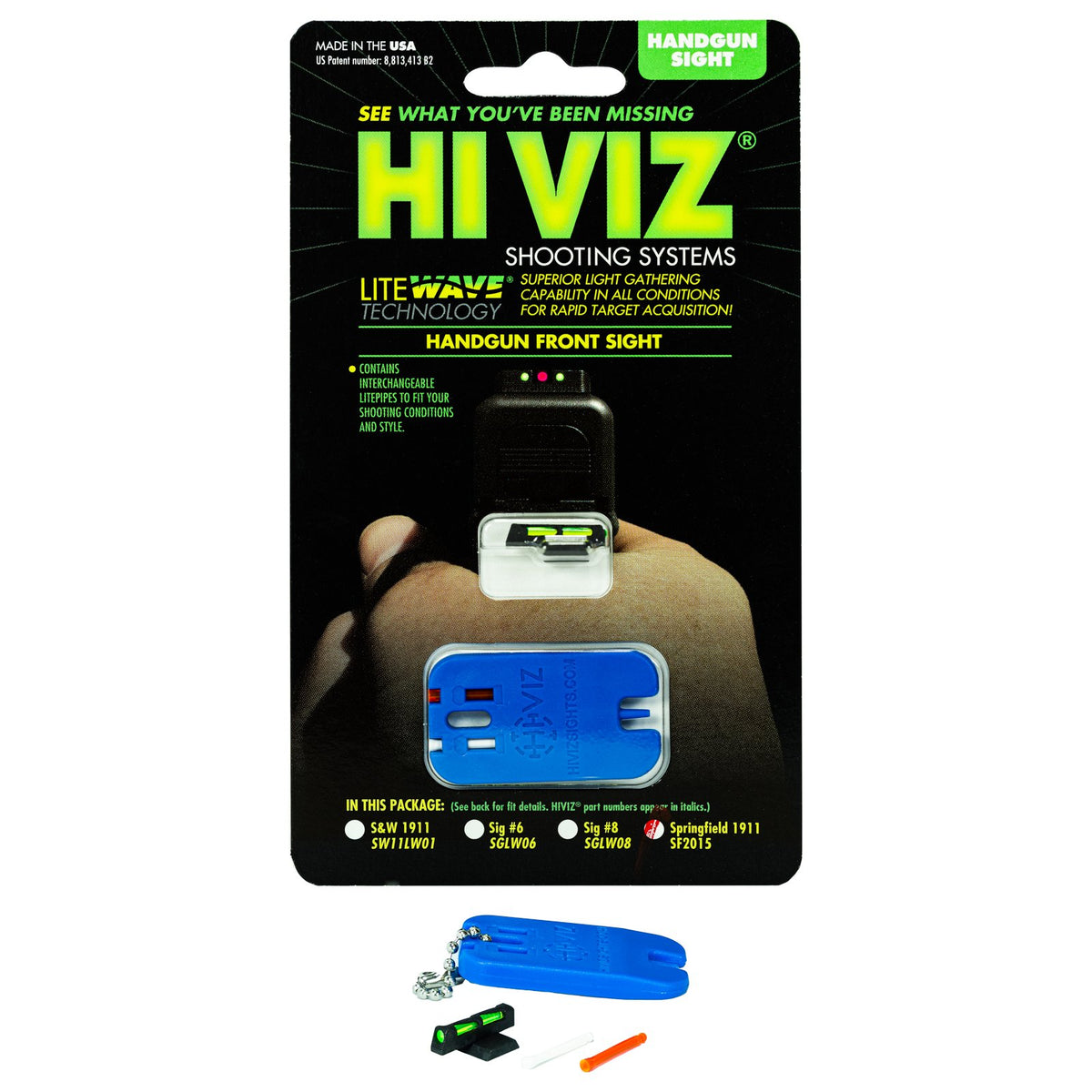 Hi-Viz - Litewave Front Sight for Springfield 1911 - Green