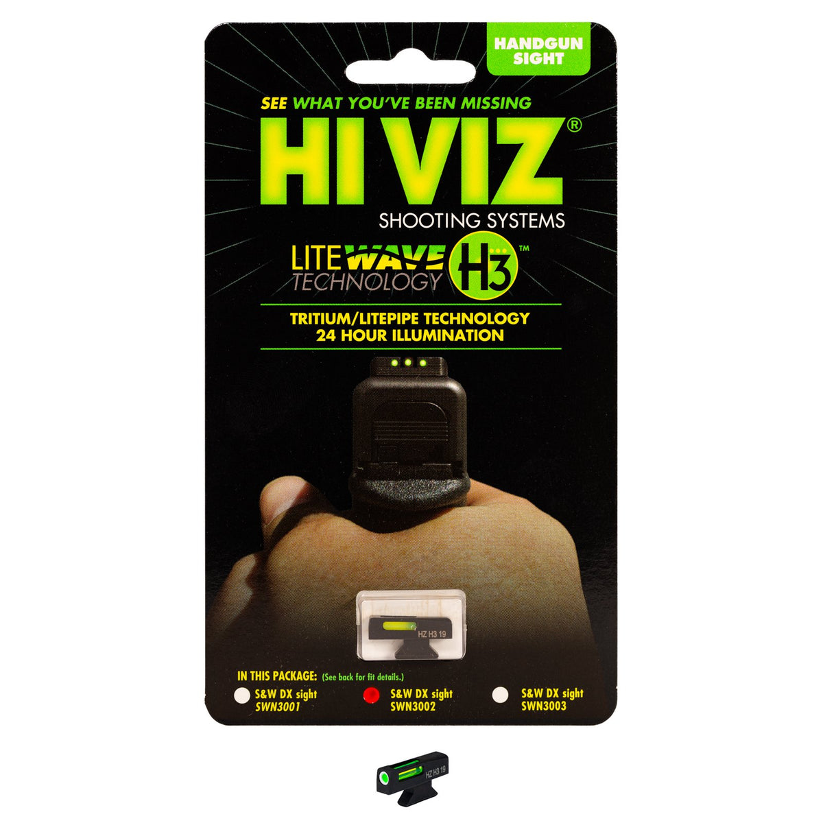 Hi-Viz - LiteWave H3 Night Sight for S&W Revolvers