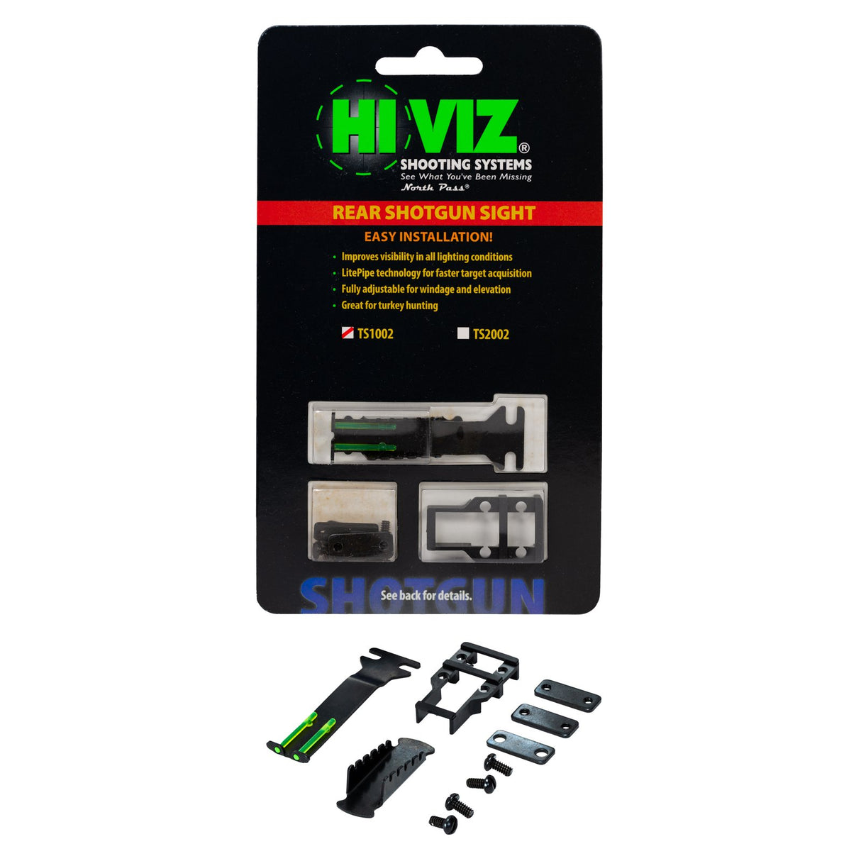 Hi-Viz - Adjustable Green Rear Sight for Shotguns