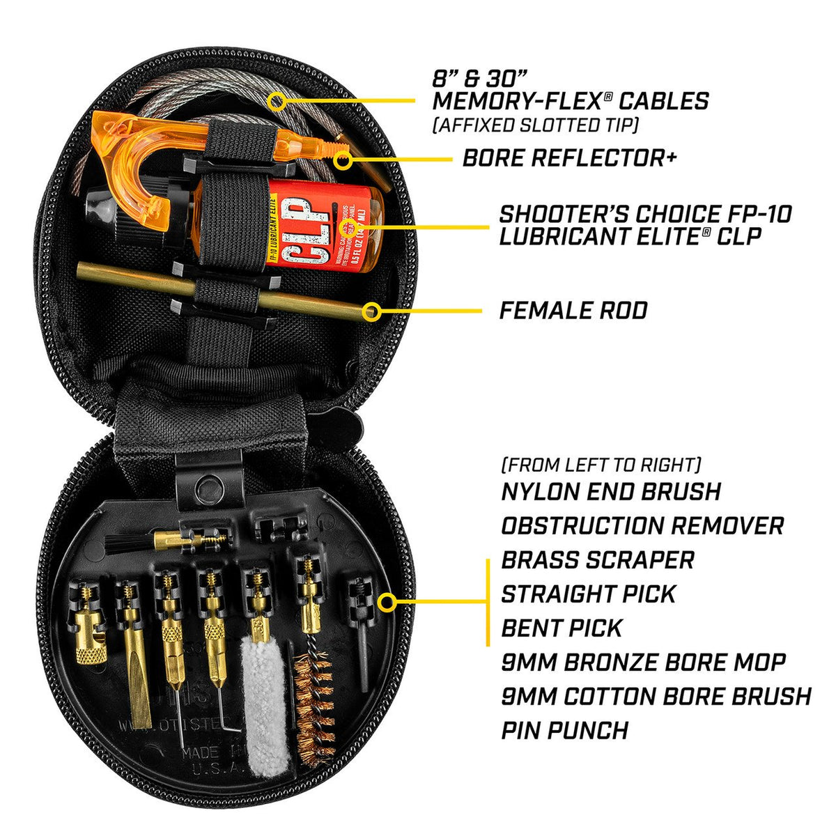 Otis Technology - 9mm Pistol/Rifle Cleaning Kit