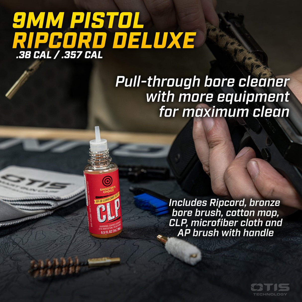 Otis Technology - Ripcord Deluxe Cleaning Kit for .38/9MM/.357