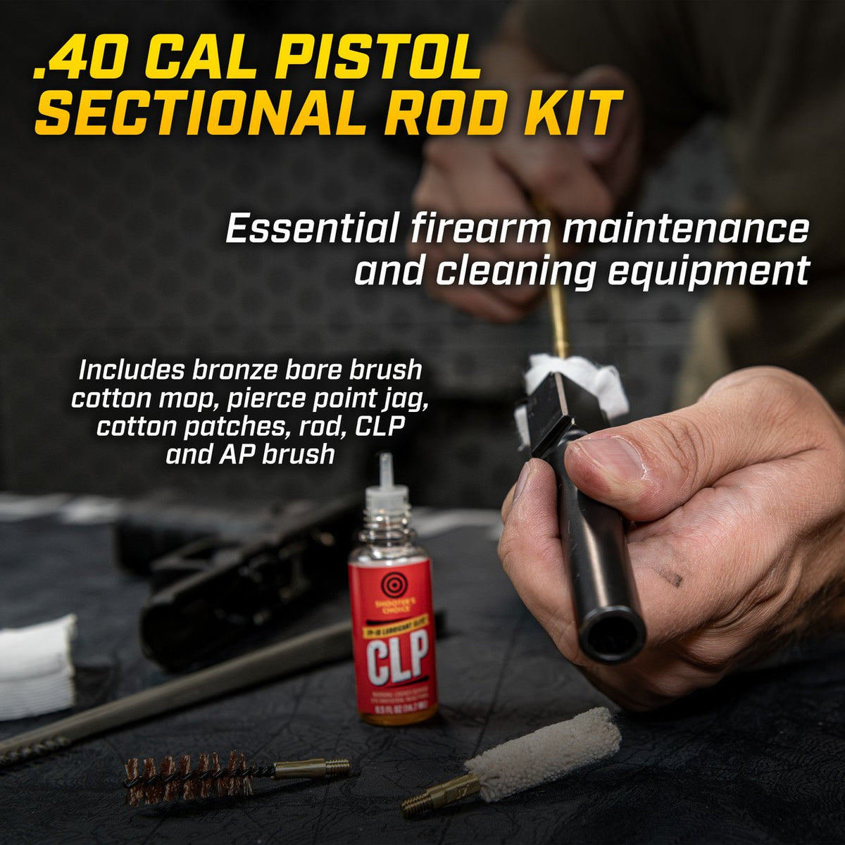 Otis Technology - .40 Cal Pistol Rod Cleaning Kit