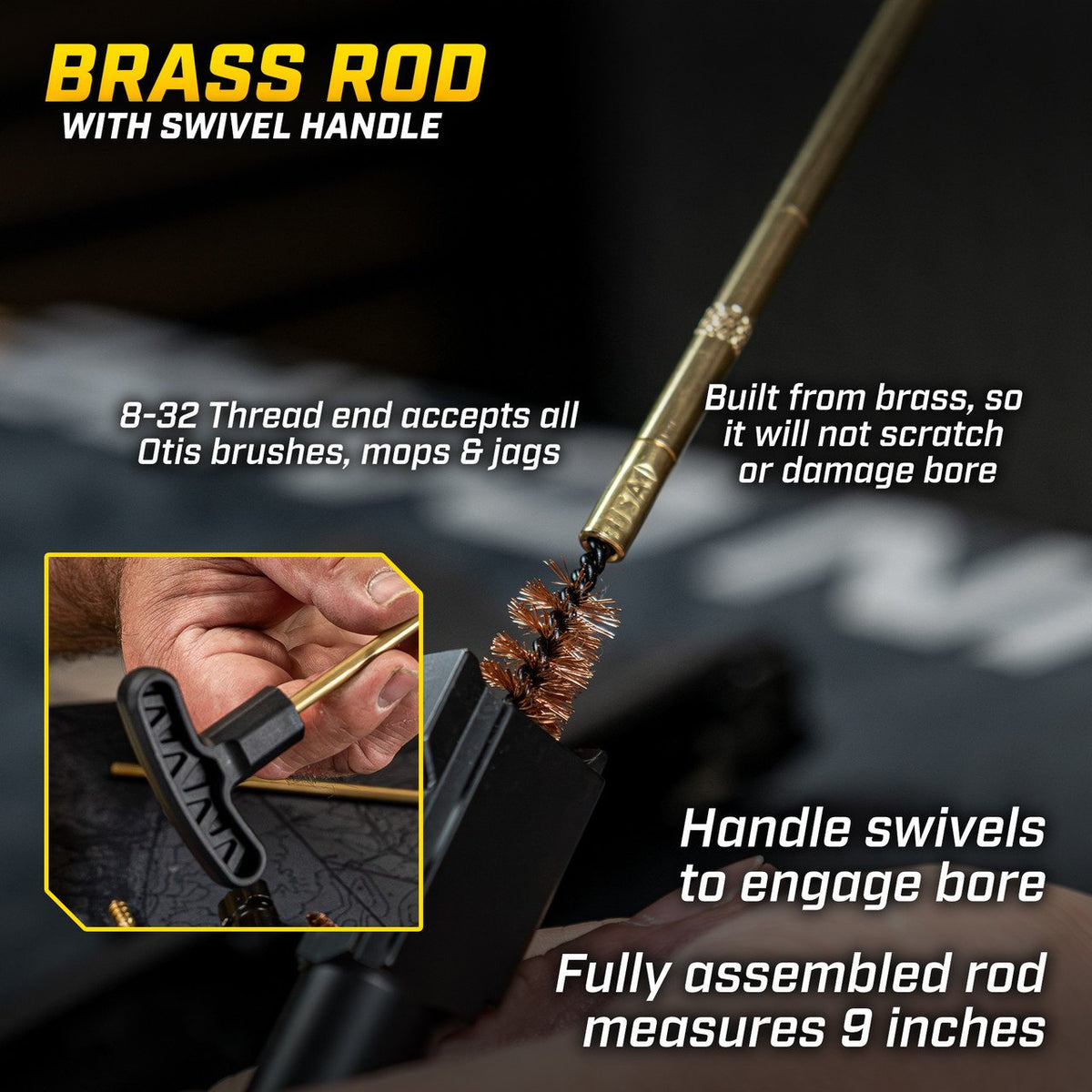 Otis Technology - .40 Cal Pistol Rod Cleaning Kit