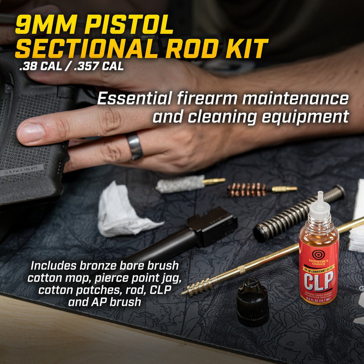 Otis Technology - 9mm Pistol Rod Cleaning Kit