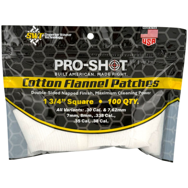 Pro-Shot Products - Patch for .270-.38 Caliber, 100 Pack
