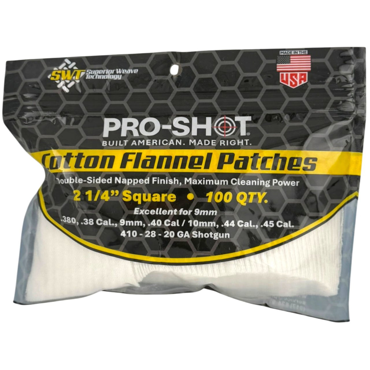 Pro-Shot Products - Patch for 38-45 Cal & 20-410 Bore, 100 Pack