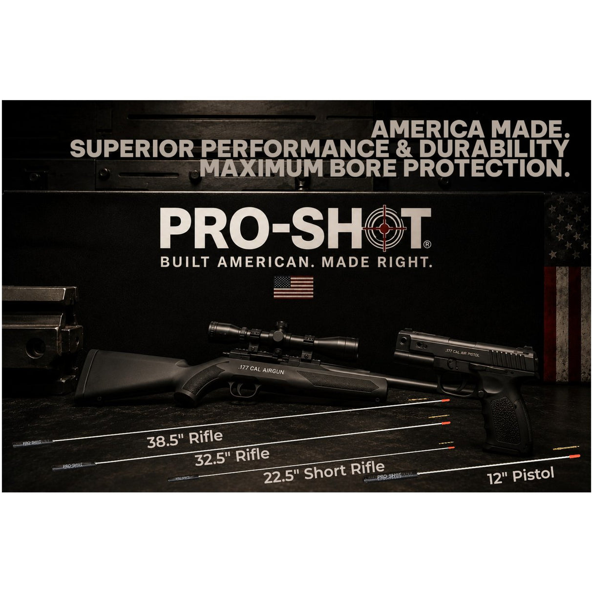 Pro-Shot Products - 1 Piece Cleaning Rod 32" for .17 Caliber