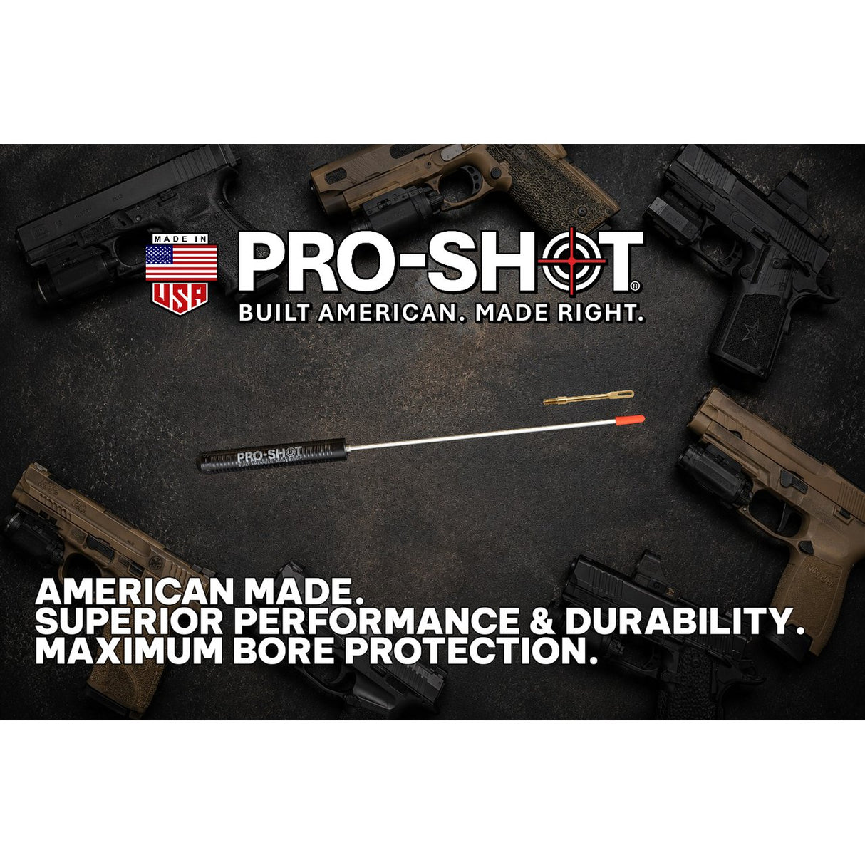 Pro-Shot - 1 Piece Stainless Steel Cleaning Rod for .22 Cal & Up
