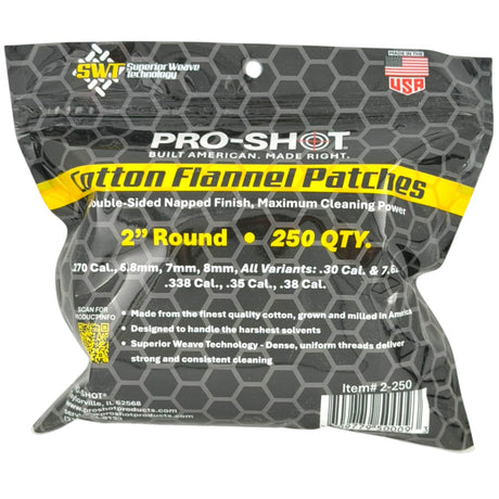 Pro-Shot Products - .270-.38 Caliber Cleaning Patches (250 Pack)