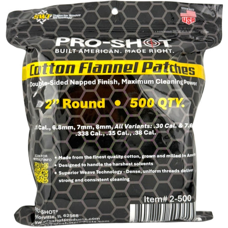Pro-Shot Products - Cleaning Patches .270-.38 Cal, 500 Count