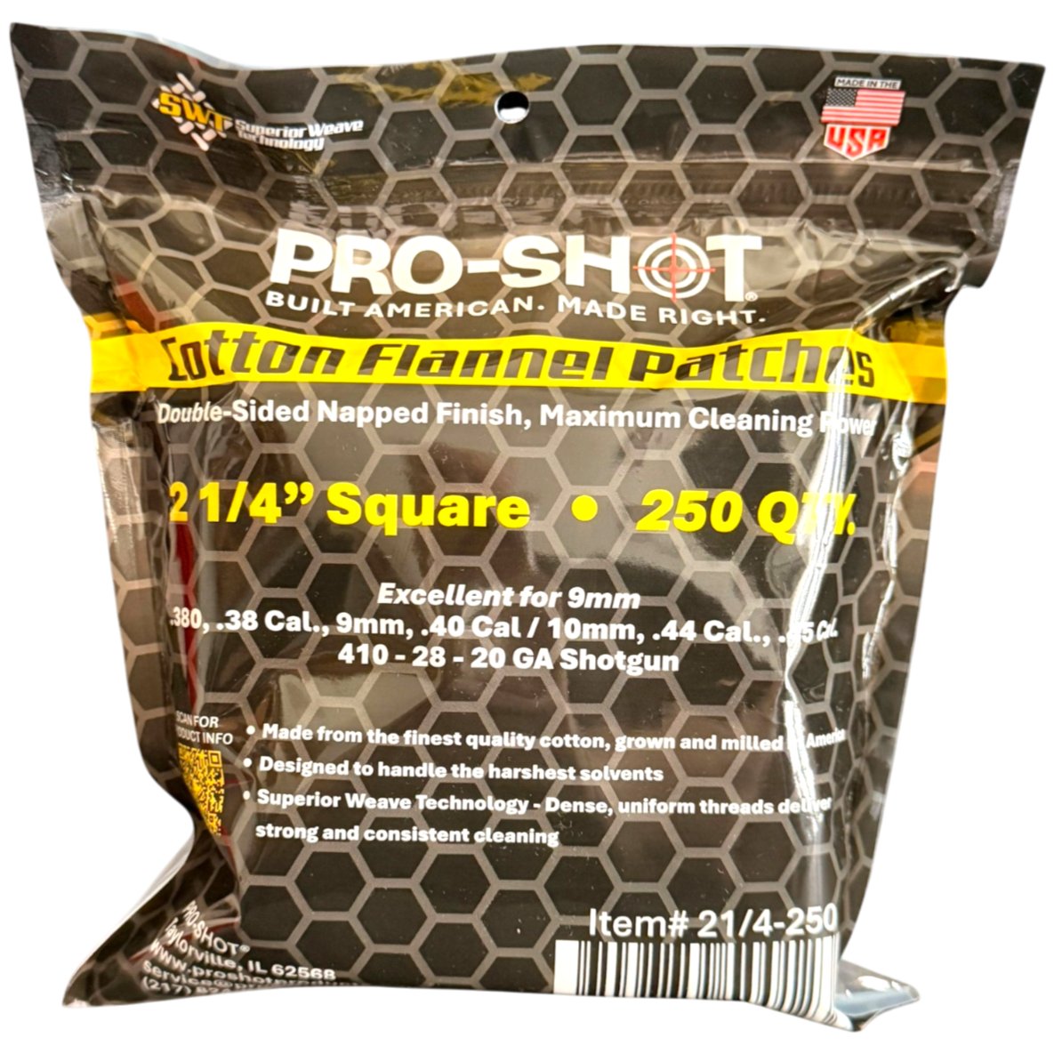 Pro-Shot Products - Patch for .38-.45 Caliber, 250 Pack