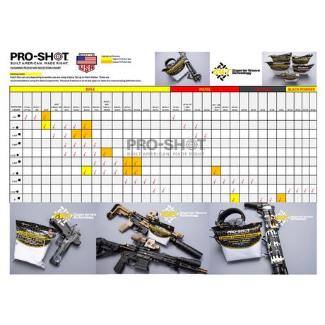 Pro-Shot Products - Patch for .38-.45 Caliber, 250 Pack