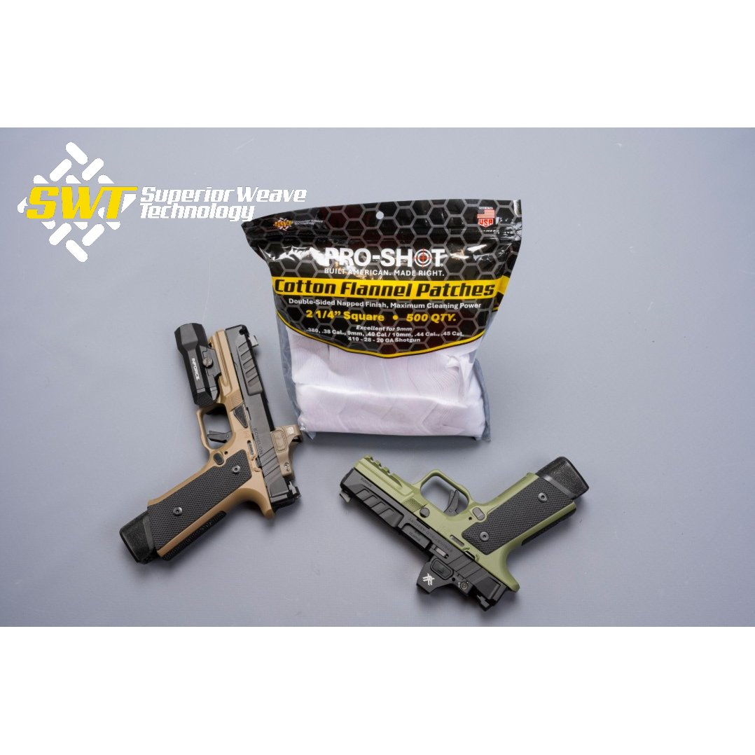Pro-Shot Products - .38-.45 Caliber Cleaning Patches, 500 Pack