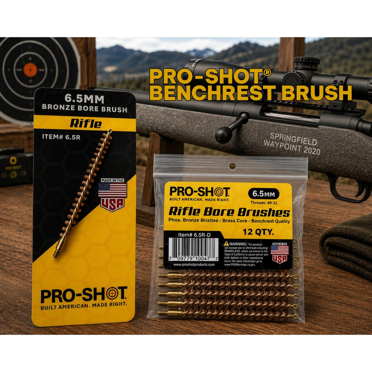 Pro-Shot Products - 6.5mm Bronze Rifle Brush