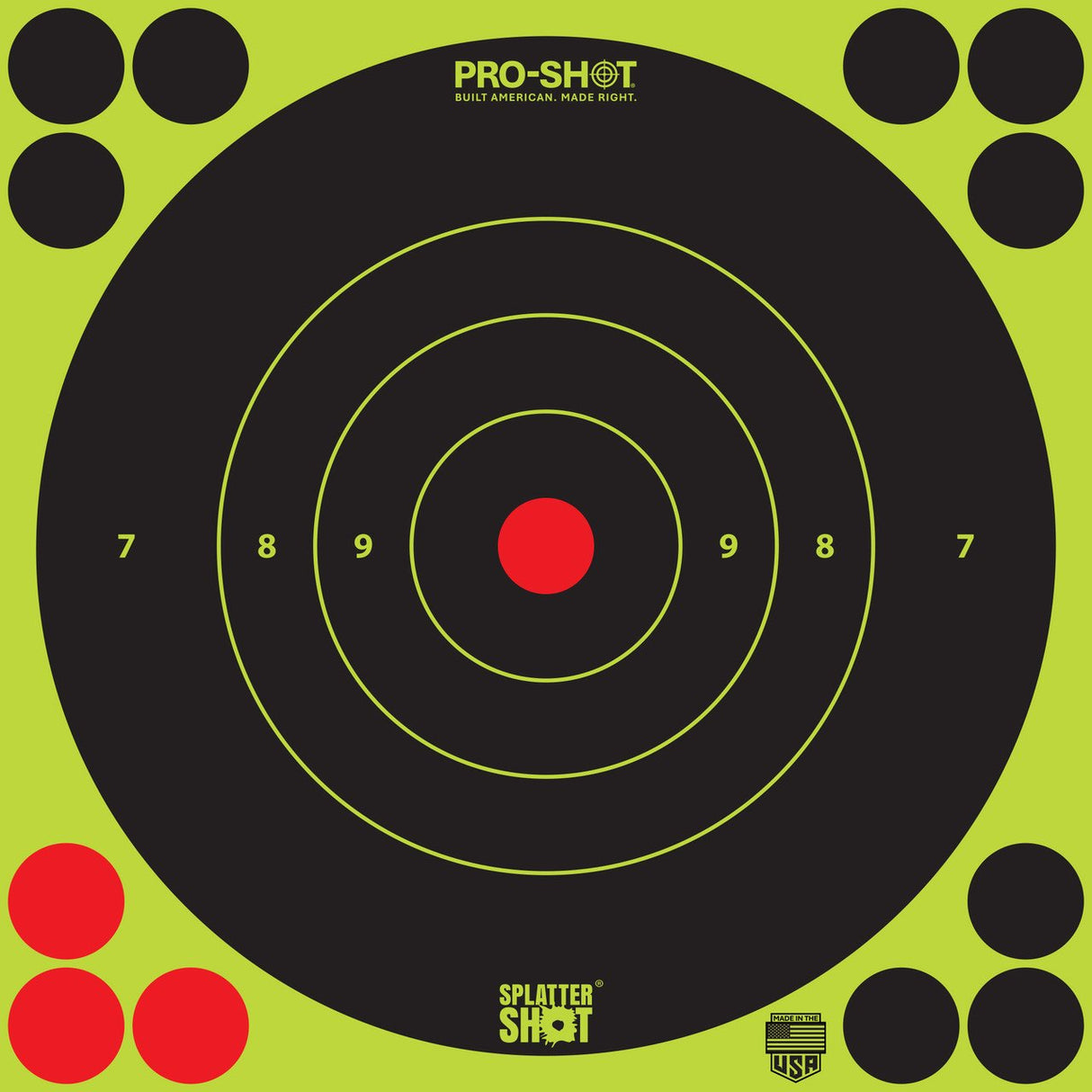 Pro-Shot Products - 6" Green Bullseye Adhesive Targets, 12 Pack