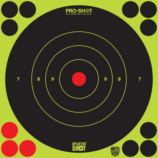 Pro-Shot Products - 6" Green Bullseye Adhesive Targets, 12 Pack