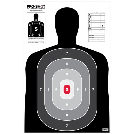 Pro-Shot Products - Silhouette Target-Pro B27, 23"x35" 5 Pack