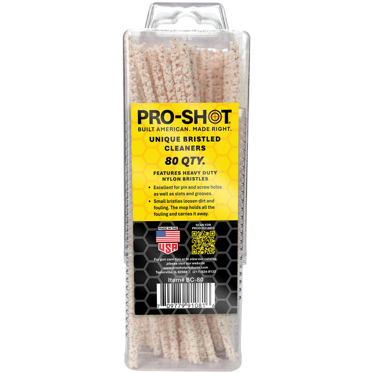 Pro-Shot Products - Bristled Cleaner Brush 80 Pack