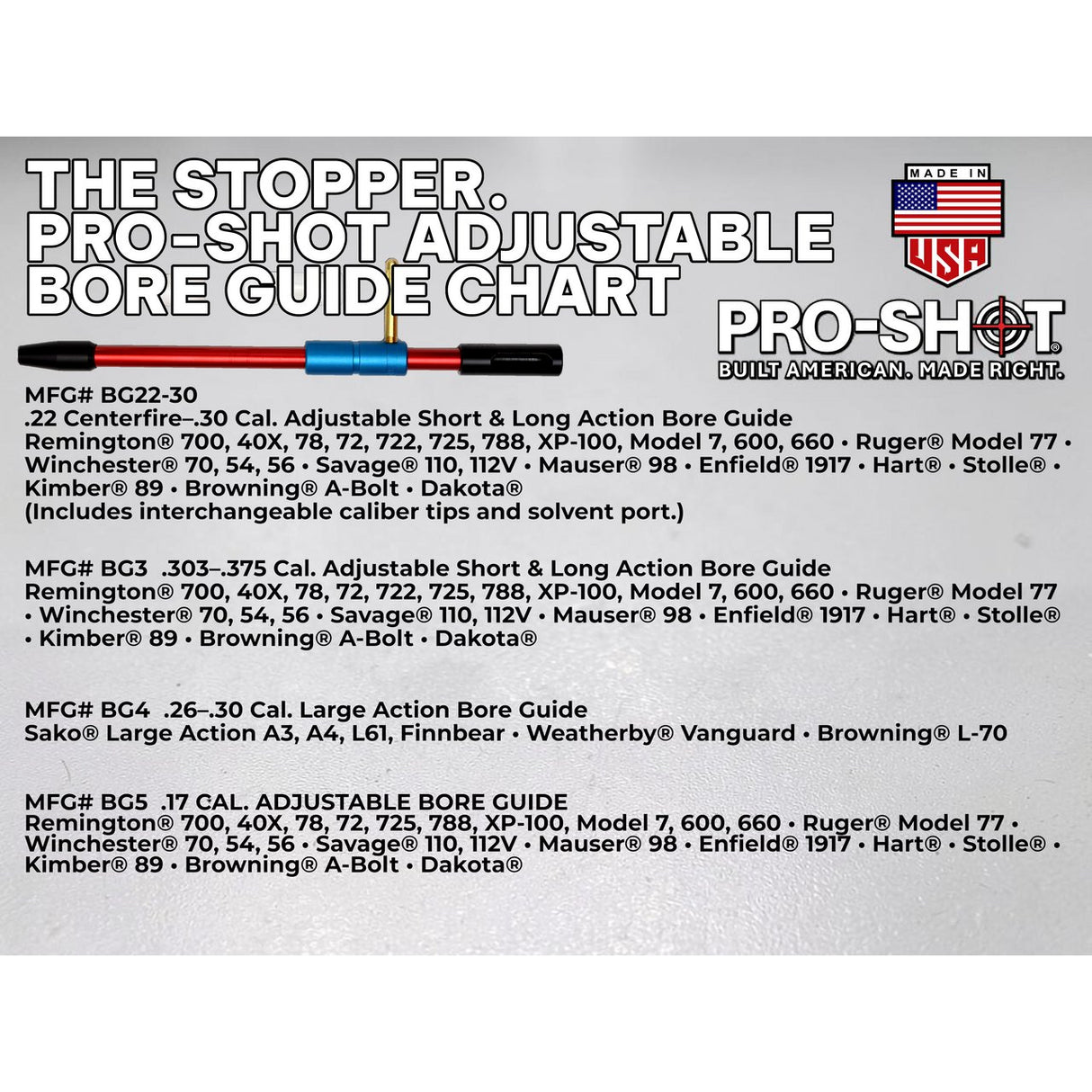 Pro-Shot Products - Adjustable Bore Guide .22-.30 Cal