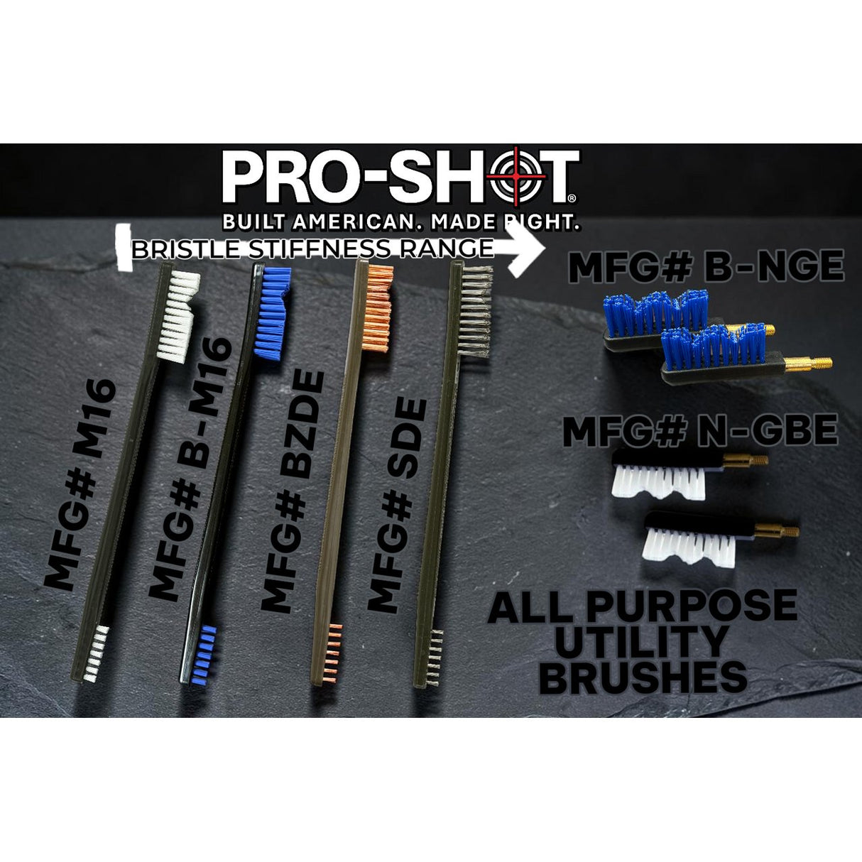 Pro-Shot Products - Double End Gun Brush with Bronze Bristles