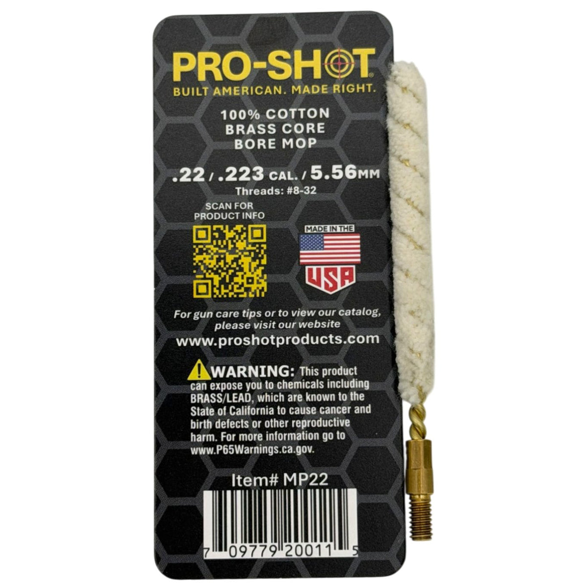 Pro-Shot Products - Cotton Mop for .22 Caliber