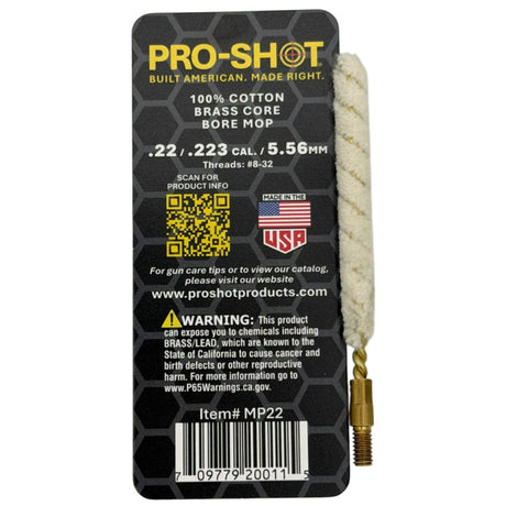 Pro-Shot Products - Cotton Mop for .22 Caliber