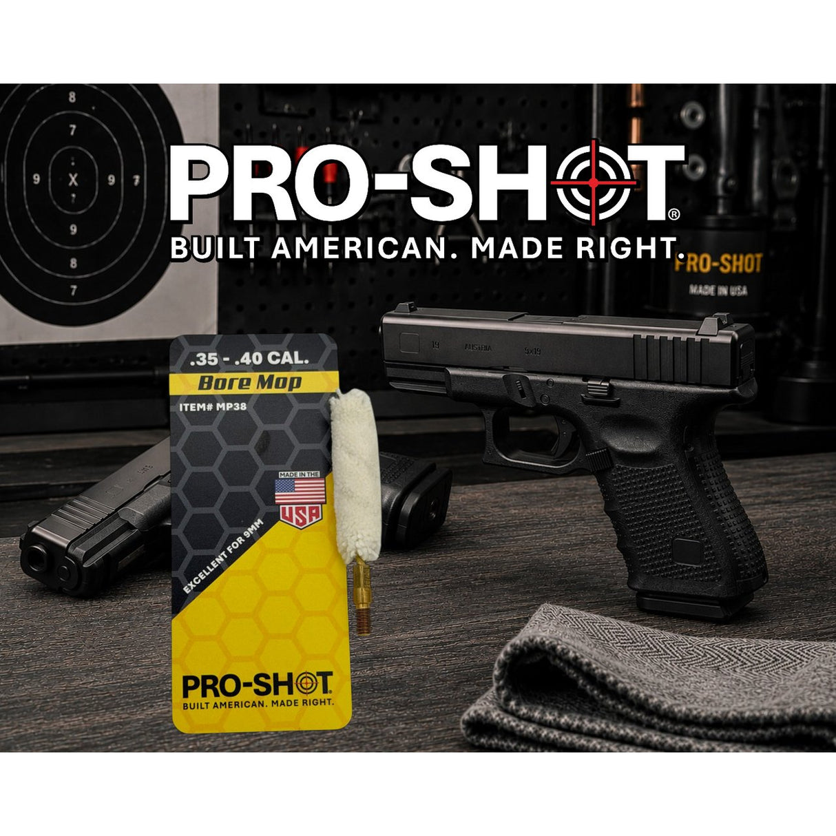 Pro-Shot Products - Cotton Mop for .35-.40 Caliber