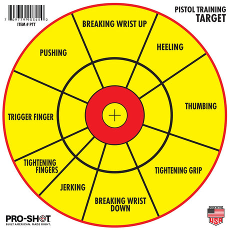 Pro-Shot Products - 12" Bullseye Pistol Training Target 6 Pack