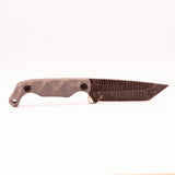Stroup Knives - Bravo 5 Tanto Fixed Blade Knife, Gray G-10