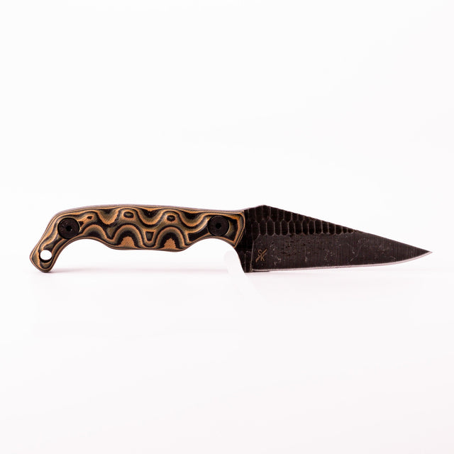 Stroup Knives - Mini Fixed Blade Knife with Camo G10 Handle