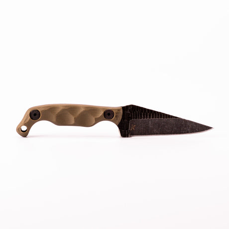 Stroup Knives - Mini Fixed Blade Knife 3" Acid Etch ODG
