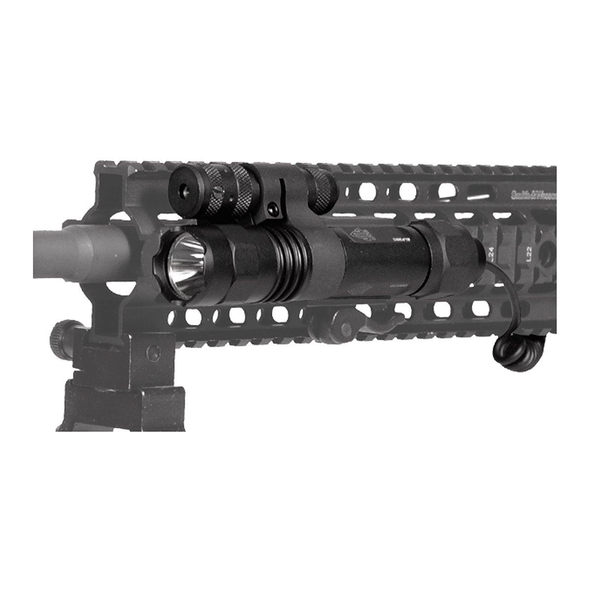 Leapers UTG - LED Flashlight with Adjustable Red Laser