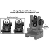 Leapers UTG - Accu-Sync AR15 Flip-Up Rear Sight - Black