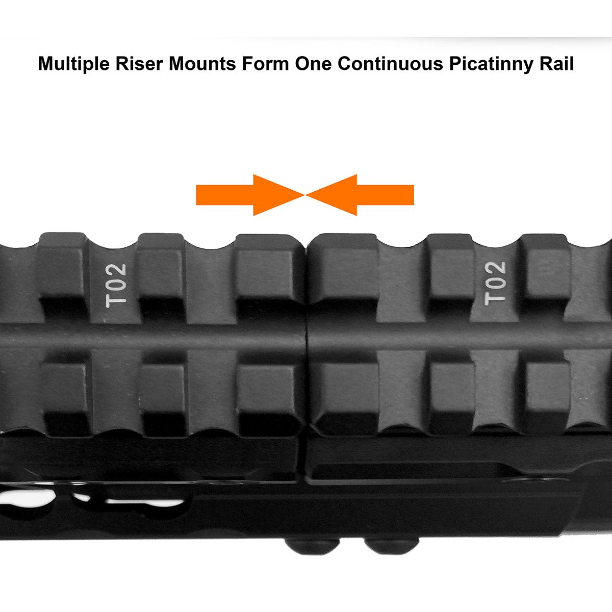 UTG - 1" SPR Slim Picatinny Riser Mount, 3 Slots, Black