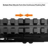UTG - 1" SPR Slim Picatinny Riser Mount, 3 Slots, Black