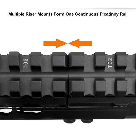 UTG - 1" SPR Slim Picatinny Riser Mount, 3 Slots, Black