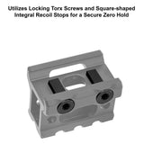 UTG - 1" SPR Slim Picatinny Riser Mount, 3 Slots, Black