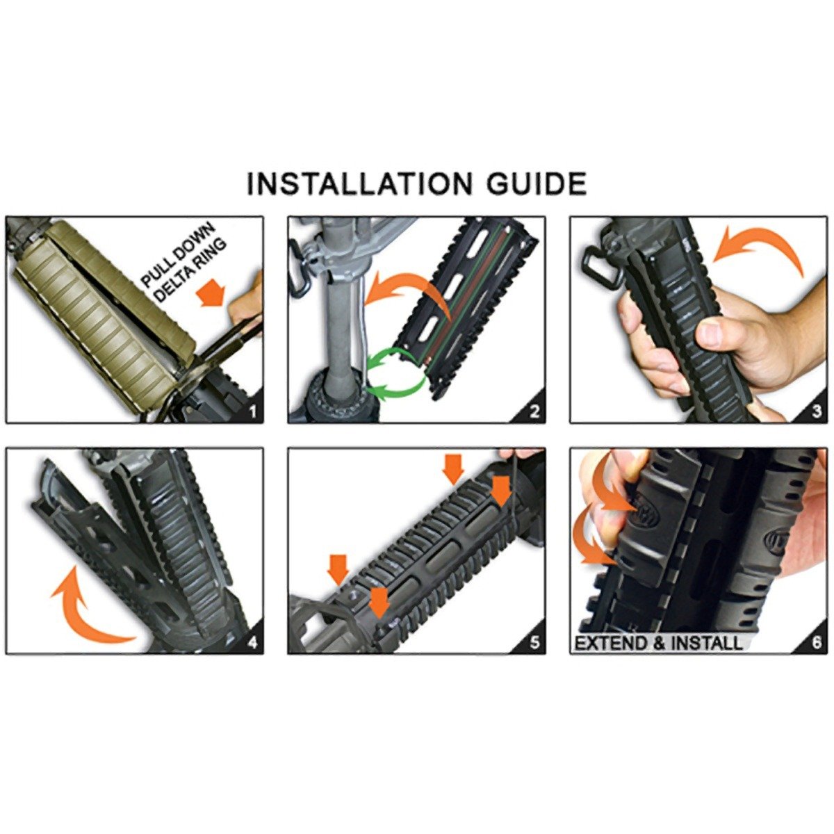 Leapers UTG - PRO Model 4/15 Carbine Quad Rail - Black