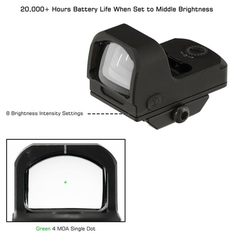 Leapers UTG - OP3 Micro Green Dot Sight 4 MOA - Black