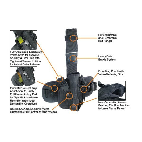Leapers UTG - Special Ops Universal Leg Holster, Right Hand