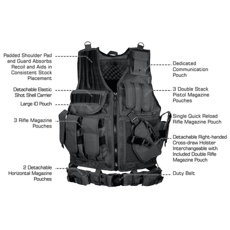 Leapers UTG - 547 Law Enforcement Tactical Vest - Black
